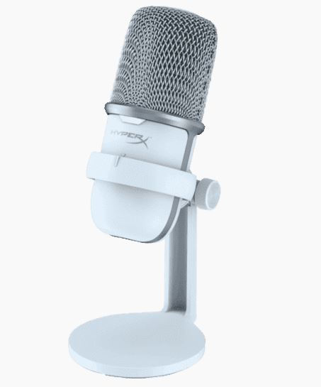 картинка Настольный микрофон HyperX SoloCast 519T2AA на подставке белый от интернет-магазина itsklad.kz