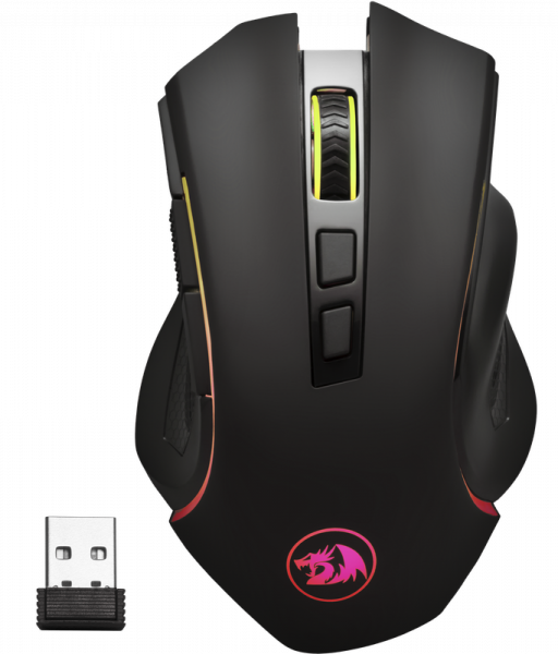 картинка Мышь игровая беспроводная Redragon Griffin wireless, RGB, черный от интернет-магазина itsklad.kz
