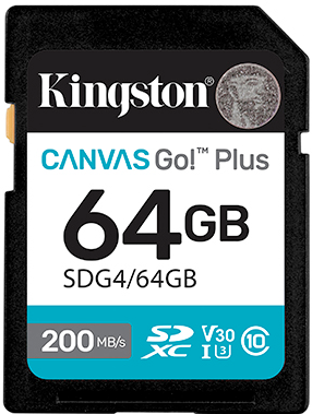 картинка Карта памяти SD 64GB Class 10 U3 Kingston SDG4/64GB от интернет-магазина itsklad.kz