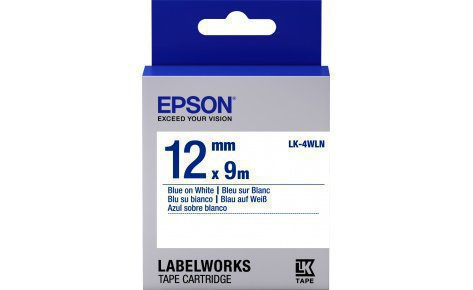Лента Epson C53S654022 LK-4WLN Стандартная лента 12мм, Бел./Голуб., 9м
