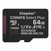 Карта памяти MicroSD 64GB Class 10 UHS-I Kingston SDCS3/64GBSP