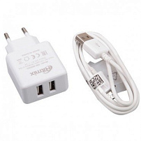 Зарядное устройство сетевое Ritmix RM-2095AC белый 2 USB