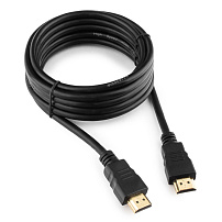 Кабель HDMI Cablexpert CC-HDMI4-10, 3.0м, v2.0, 19M/19M, черный, позол.разъемы, экран, пакет