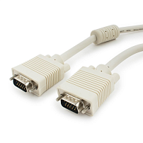 Кабель VGA Premium Cablexpert CC-PPVGA-5M, 15M/15M, 5.0м, двойной экран, феррит.кольца, пакет Кабель VGA Premium Cablexpert CC-PPVGA-5M, 15M/15M, 5.0м, двойной экран, феррит.кольца, пакет