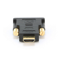 Переходник HDMI <-> DVI Cablexpert A-HDMI-DVI-1, 19M/19M, золотые разъемы, пакет, черный