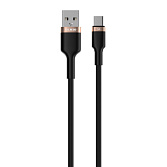 Кабель Olmio Rapid USB 2.0 - Type-C  1.2, 3A, черный