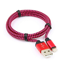 Кабель USB 2.0 Cablexpert CC-ApUSB2pe1m, AM/Lightning 8P, 1м, нейлоновая оплетка, алюминиевые разъем