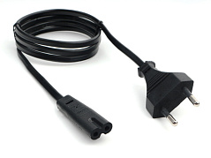 Кабель питания аудио/видео Cablexpert PC-184-VDE-1M, 1м, CEE 7/16 - C7, VDE, 2-pin, 2х0,75, черный, 