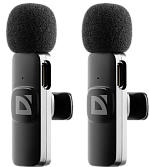 Микрофон петличный Defender Talky-138 wrls черный
