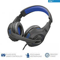 Наушники гарнитура игровая Trust GXT 307B Ravu PS4 синий