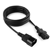 Кабель питания сист.блок-монитор Cablexpert PC-189-VDE-3M, 3.0м, C13-C14, VDE, 10А, черный, с заземл