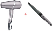 Фен Remington AC9800 серый + Плойка конусная CI98X8 серый