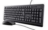 Комплект проводной клавиатура+мышь Trust Primo 23970 черный