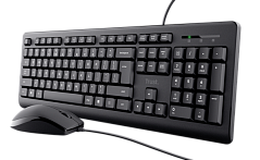 Комплект проводной клавиатура+мышь Trust Primo 23970 черный