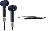 Фен Laifen Swift Premium золотисто-синий + Выпрямитель Ufesa PP5500 Velvet