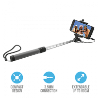 Монопод Trust Foldable Selfie Stick Bluetooth черный
