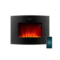 Камин электрический настенный Cecotec ReadyWarm 2250 Curved Flames Connected черный