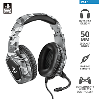 Наушники-гарнитура игровая Trust GXT 488 Forze-G PS4 серый