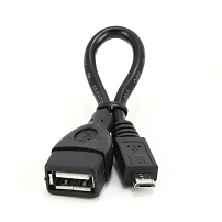 Кабель переходник Cablexpert USB 2.0 OTG A-OTG-AFBM-001 USB-MicroUSB, 0.15м, пакет