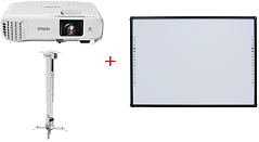 Проектор Epson EB-E24 + Крепление для проектора Mr.Pixel PRB-2 + Интерактивная доска Mr.Pixel S82