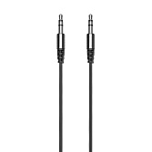 Аудиокабель AUX 3.5(m)-3.5(m), 1.2м, черный, Olmio
