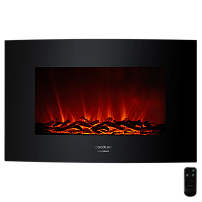 Камин электрический настенный Cecotec ReadyWarm 3500 Curved Flames черный