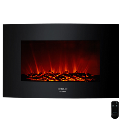 Камин электрический настенный Cecotec ReadyWarm 3500 Curved Flames черный