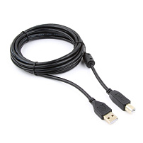 Кабель USB 2.0 Pro Cablexpert CCF-USB2-AMBM-10, AM/BM, 3м, экран, феррит.кольцо, черный, пакет Кабель USB 2.0 Pro Cablexpert CCF-USB2-AMBM-10, AM/BM, 3м, экран, феррит.кольцо, черный, пакет