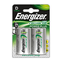 Аккумуляторы Energizer NiMH Power Plus NH 50 2500 mAh (D) 2 штуки в блистере.