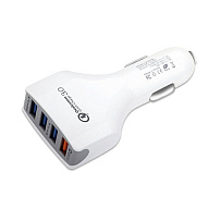 Зарядное устройство автомобильное Cablexpert MP3A-UC-CAR18,12V->5V 4-USB, поддержка quick charge 3.0 Зарядное устройство автомобильное Cablexpert MP3A-UC-CAR18,12V->5V 4-USB, поддержка quick charge 3.0