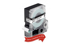 Лента Epson C53S656006 LK-6WBN9 Стандартная лента 24мм, Бел./Черн., 9м