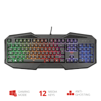 Клавиатура игровая Trust RU GXT830-RW AVONN GAMING KB черный