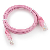 Патч-корд UTP Cablexpert PP12-1M/RO кат.5e, 1м, литой, многожильный (розовый)