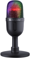 Игровой стрим микрофон Defender Forte GMC 350 USB черный