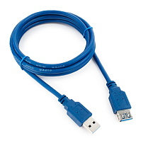 Кабель-удлинитель USB3.0 Cablexpert CCP-USB3-AMAF-6, AM/AF, медь, двойн.экран, Pro, 1.8м, синий, пак