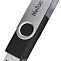 USB Флеш 32GB 3.2 Netac U505 NT03U505N-032G-32BK серебристый/черный