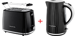 Тостер Russell Hobbs 27371-56 черный + Электрический чайник 27361-70