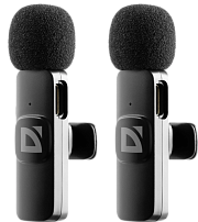 Микрофон петличный Defender Talky-138 wrls черный