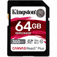 Карта памяти SD 64GB Class 10 U1 Kingston SDR2/64GB