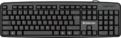 Клавиатура проводная Defender Astra HB-588 RU черный