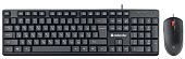 Комплект проводной клавиатура+мышь Defender Line C-511 RU черный