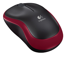 Мышь беспроводная Logitech M185 красный