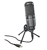 Студийный микрофон Audio-Technica AT2020USB+ черный