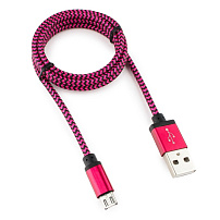 Кабель USB 2.0 Cablexpert CC-mUSB2pe1m, USB-MicroUSB, 1м, нейлоновая оплетка, алюм разъ, фиол Кабель USB 2.0 Cablexpert CC-mUSB2pe1m, USB-MicroUSB, 1м, нейлоновая оплетка, алюм разъ, фиол