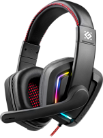 Наушники-гарнитура игровые Defender Quake LED черный Наушники-гарнитура игровые Defender Quake LED черный