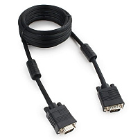 Кабель VGA Premium Cablexpert CC-PPVGA-10-B, 15M/15M, 3.0м, черн, тройной экран, феррит.кольца, паке