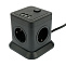 Сетевой фильтр Cablexpert Tower TWR-4-U3-B-2, 4р, 10А, 3xUSB, 3.1А, 2м, ур.защ. 2+, коробка черный