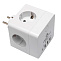 Сетевой фильтр Cablexpert Cube, CUBE-4-CU3-W, 4р, 16А, 1xType-C PD, 3хUSB, ур.защ. 2+, коробка белый
