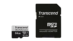 Карта памяти MicroSD 64GB Class 10 U3 Transcend TS64GUSD340S Карта памяти MicroSD 64GB Class 10 U3 Transcend TS64GUSD340S