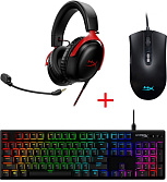 Наушники HyperX 727A9AA + Alloy Origins 639N5AA#ABA + Pulsefire Core HX-MC004B (4P4F8AA)